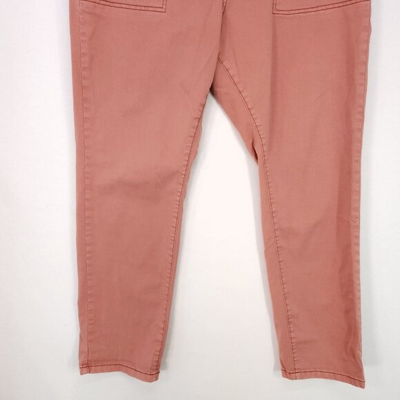 Pilcro Utility Pants Womens Size 33 Slim Straight Leg Raw Hem Chino Ankle - Picture 13 of 14